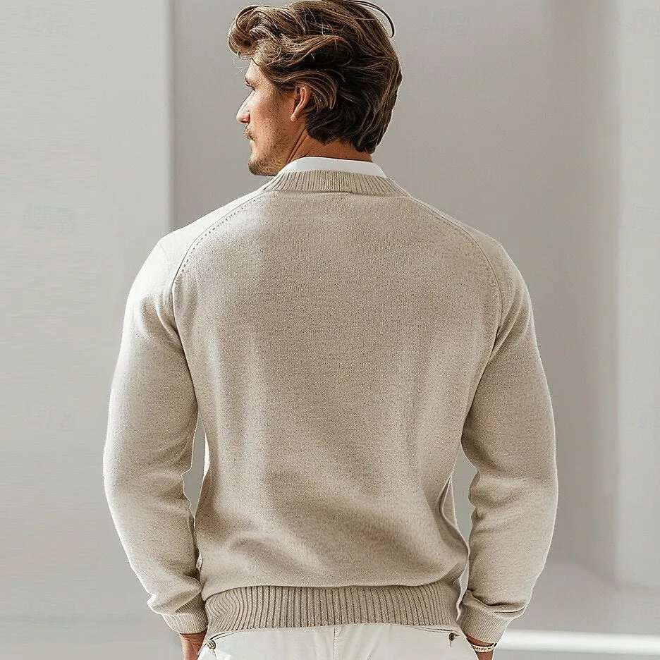 100% Merino Wool V Neck Knitwear Cardigan Sweater