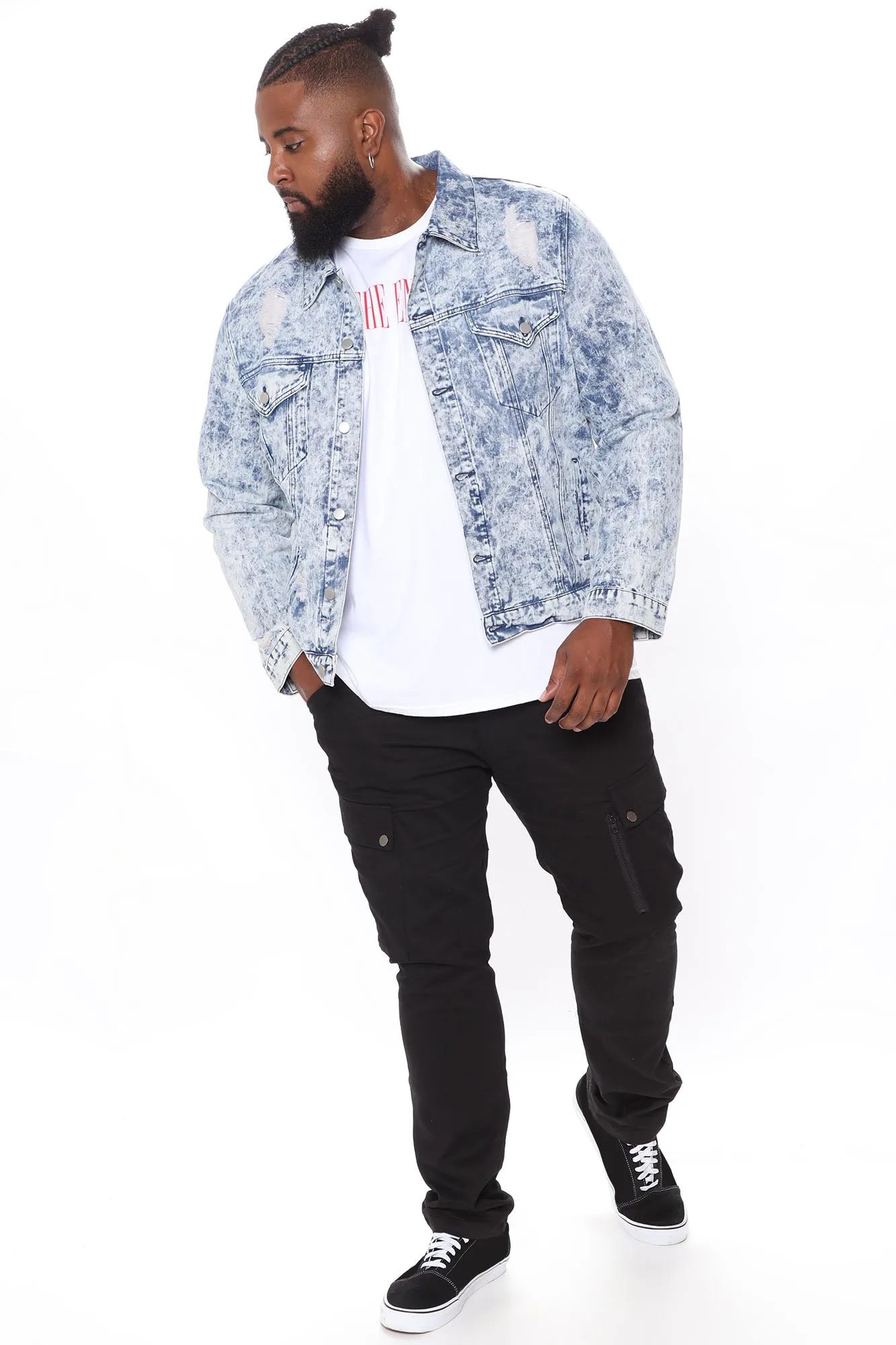 Acid Wash Denim Trucker - Acid Wash