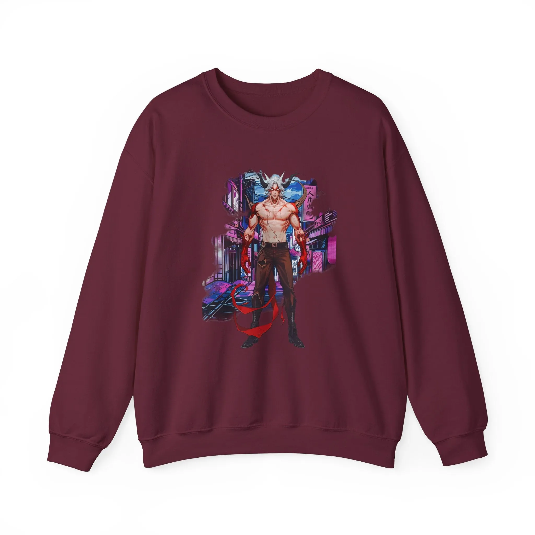 Anime Male Demon Unisex Heavy Blend™ Crewneck Sweatshirt