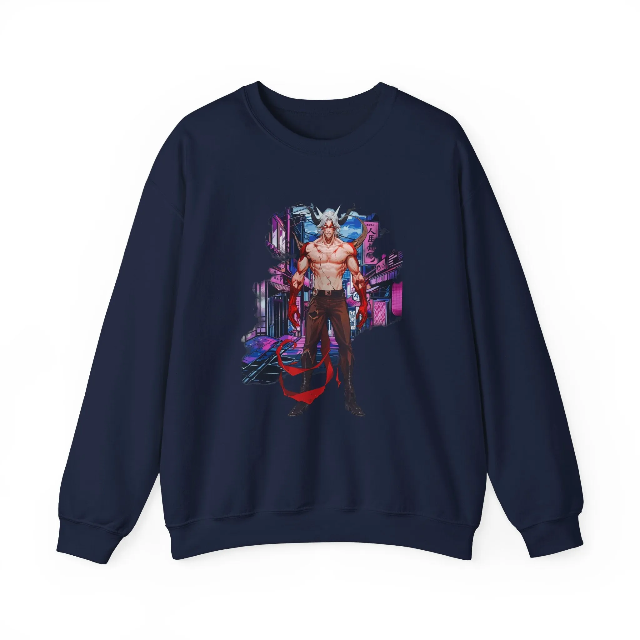 Anime Male Demon Unisex Heavy Blend™ Crewneck Sweatshirt