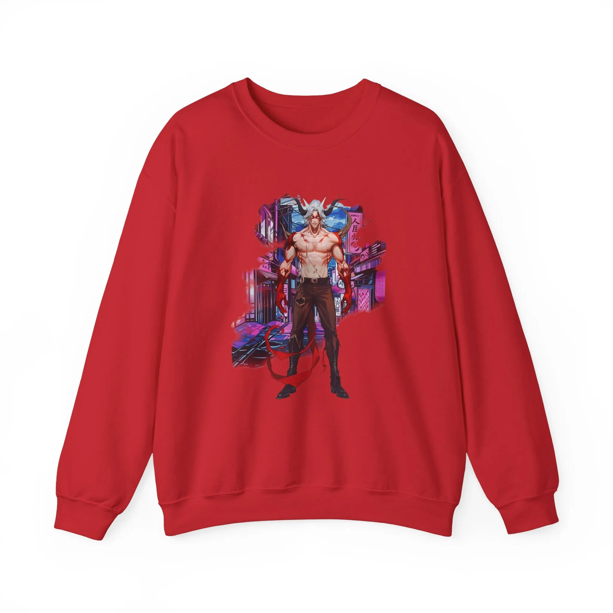 Anime Male Demon Unisex Heavy Blend™ Crewneck Sweatshirt