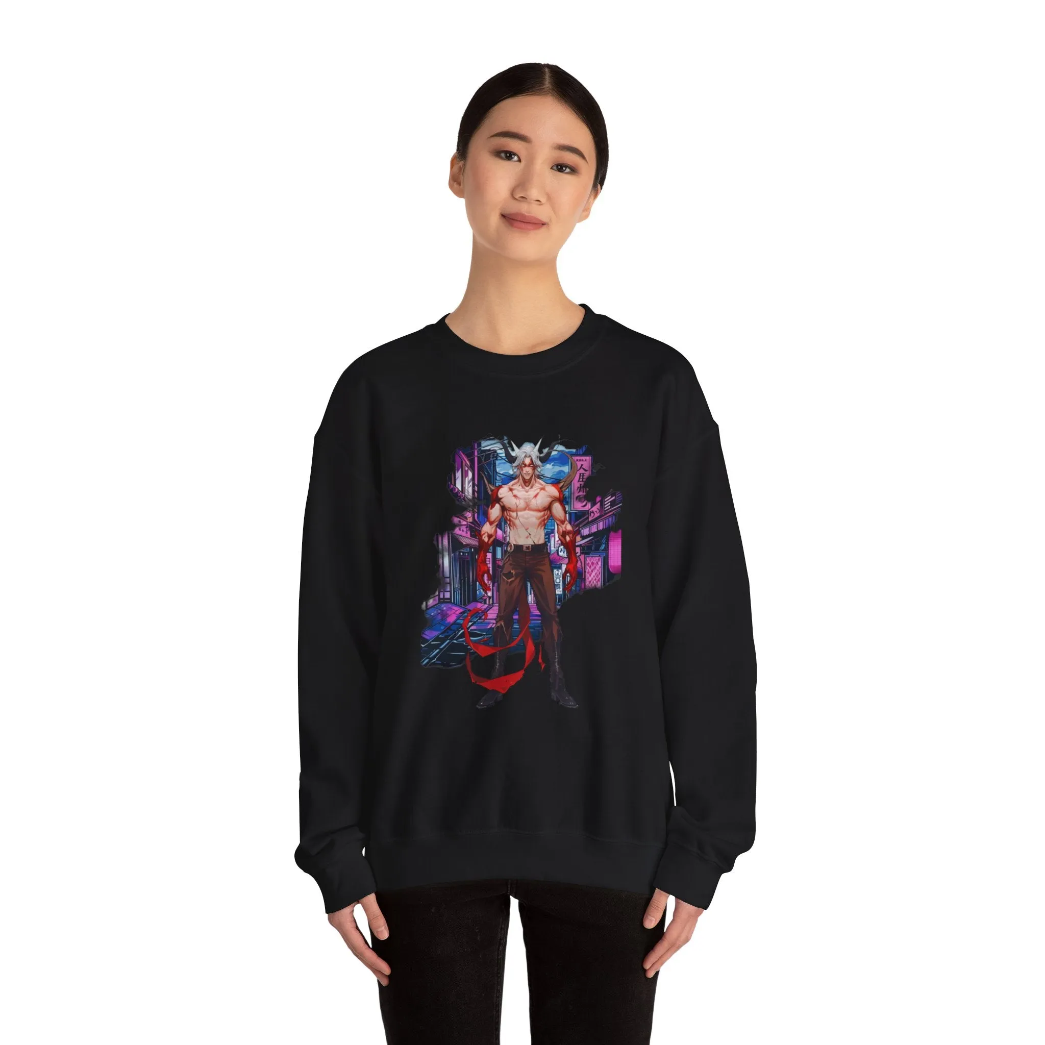 Anime Male Demon Unisex Heavy Blend™ Crewneck Sweatshirt