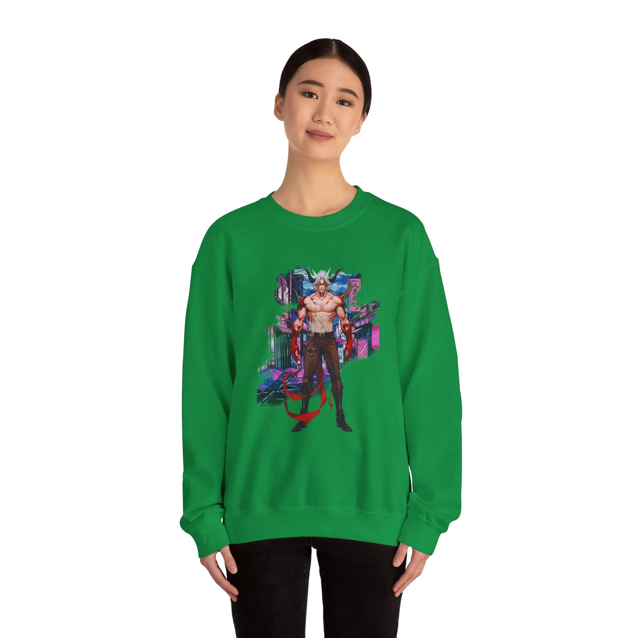 Anime Male Demon Unisex Heavy Blend™ Crewneck Sweatshirt