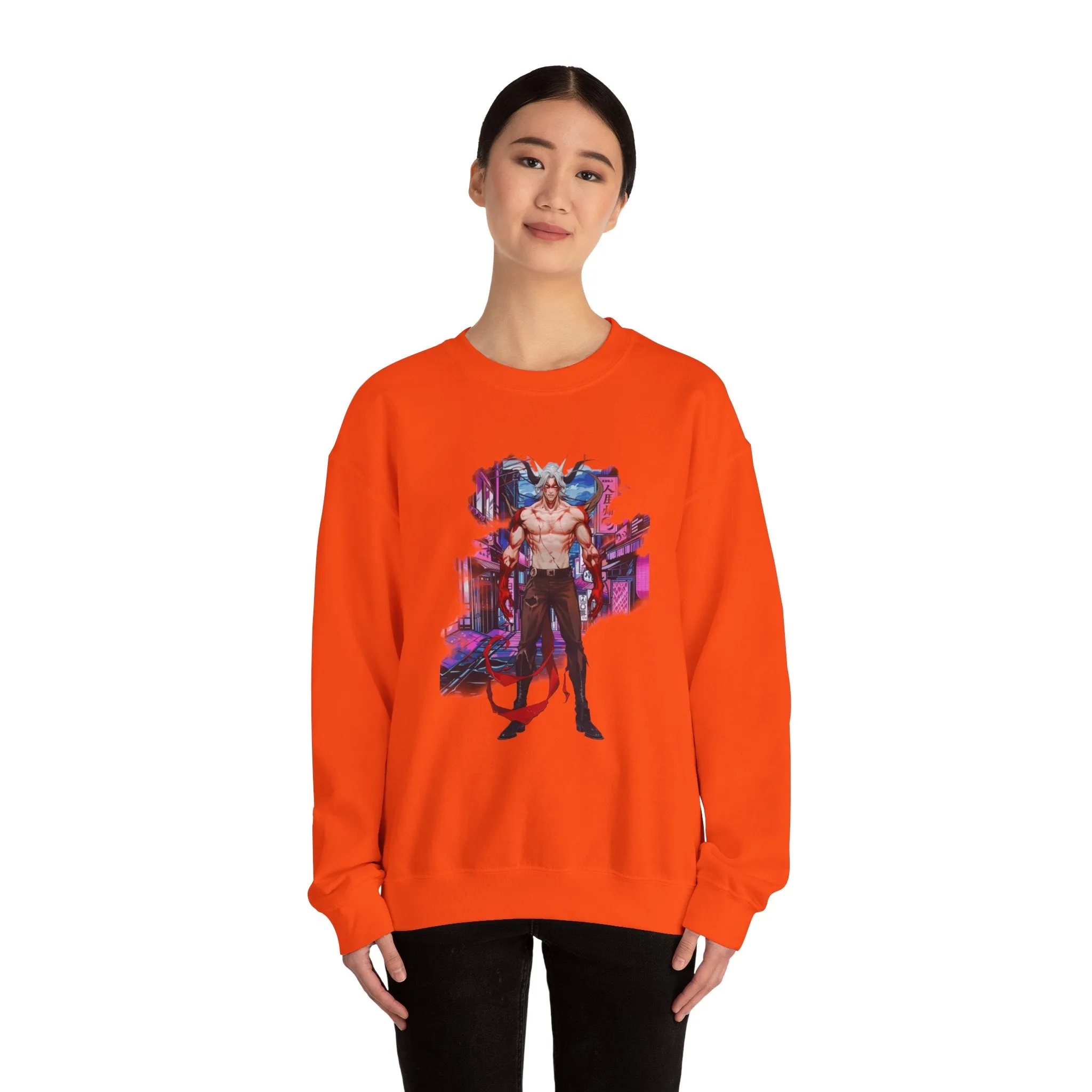 Anime Male Demon Unisex Heavy Blend™ Crewneck Sweatshirt