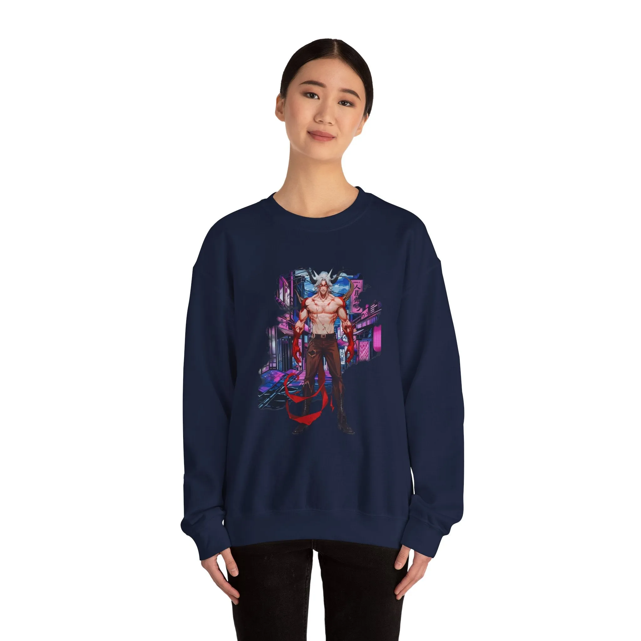 Anime Male Demon Unisex Heavy Blend™ Crewneck Sweatshirt