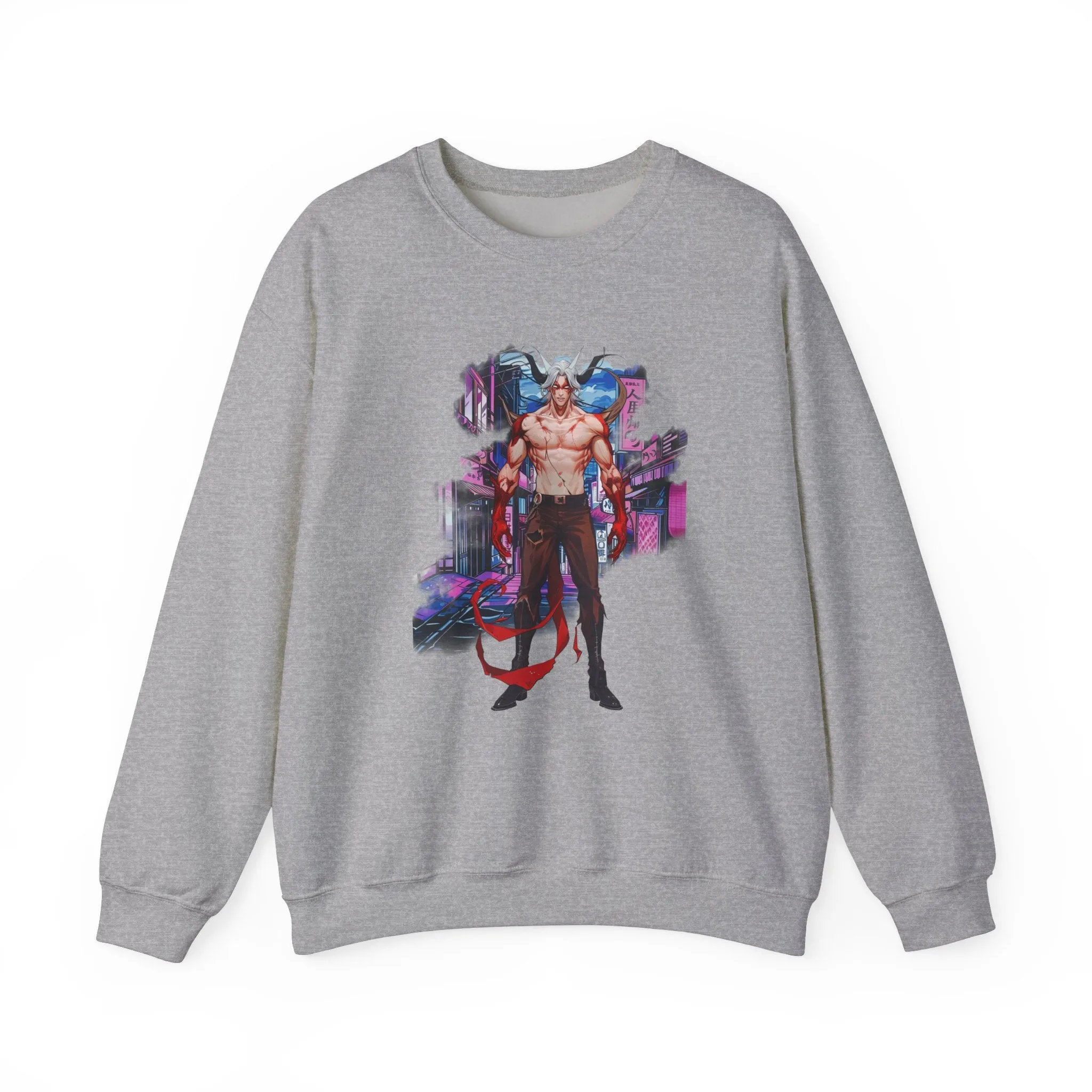 Anime Male Demon Unisex Heavy Blend™ Crewneck Sweatshirt