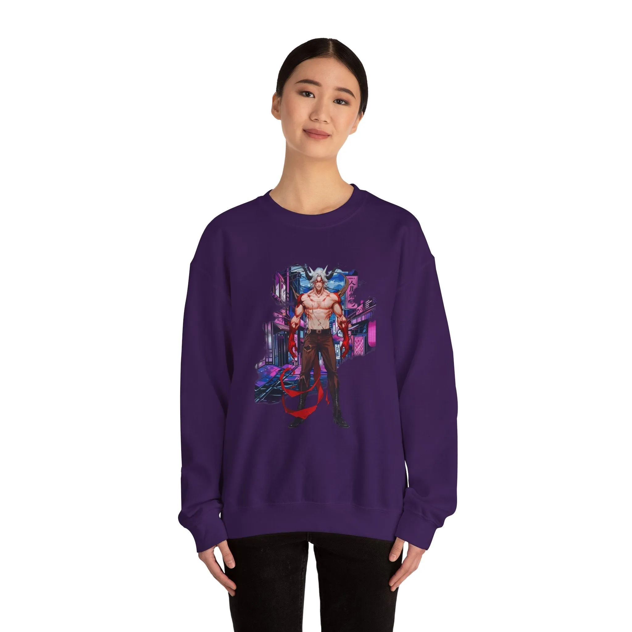 Anime Male Demon Unisex Heavy Blend™ Crewneck Sweatshirt