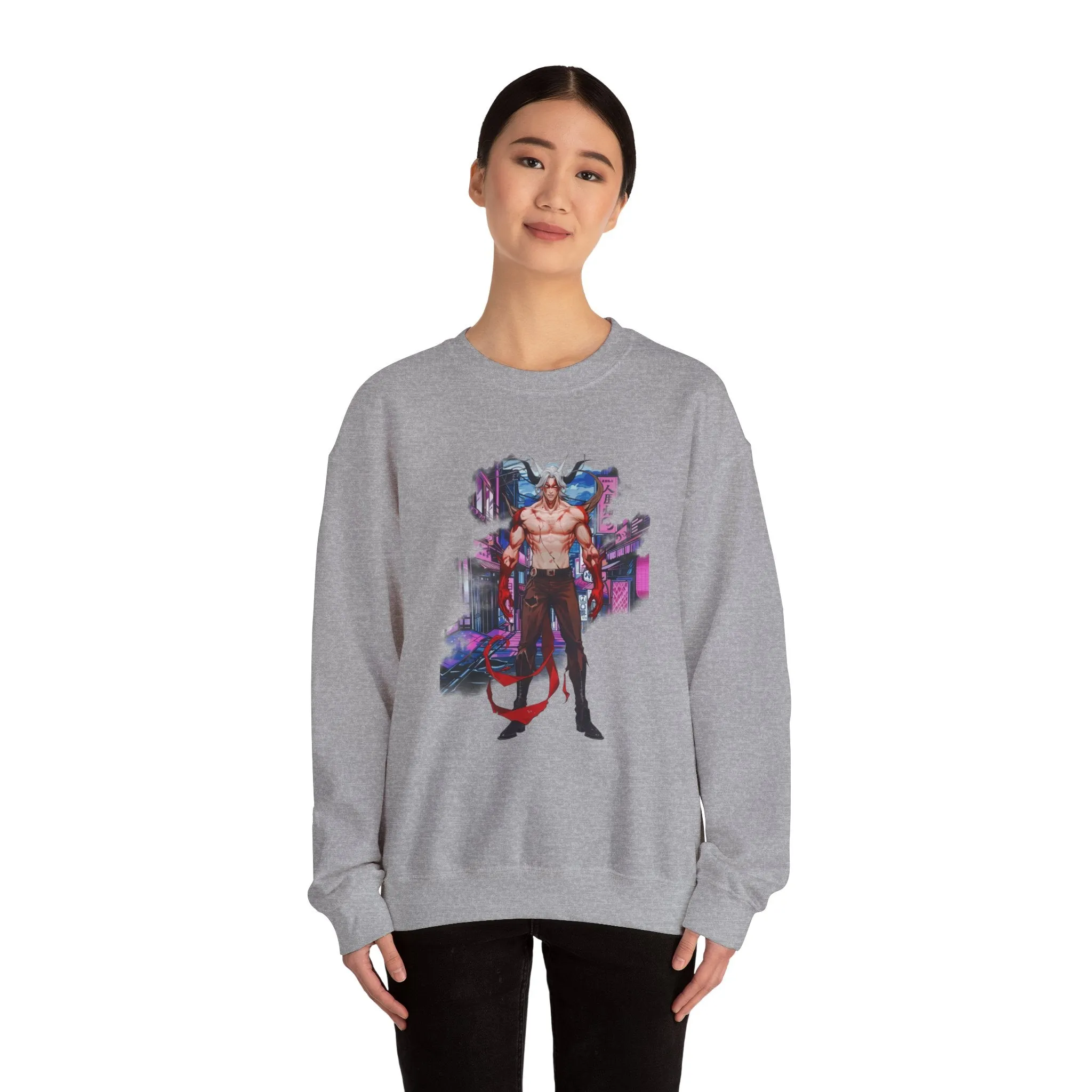 Anime Male Demon Unisex Heavy Blend™ Crewneck Sweatshirt