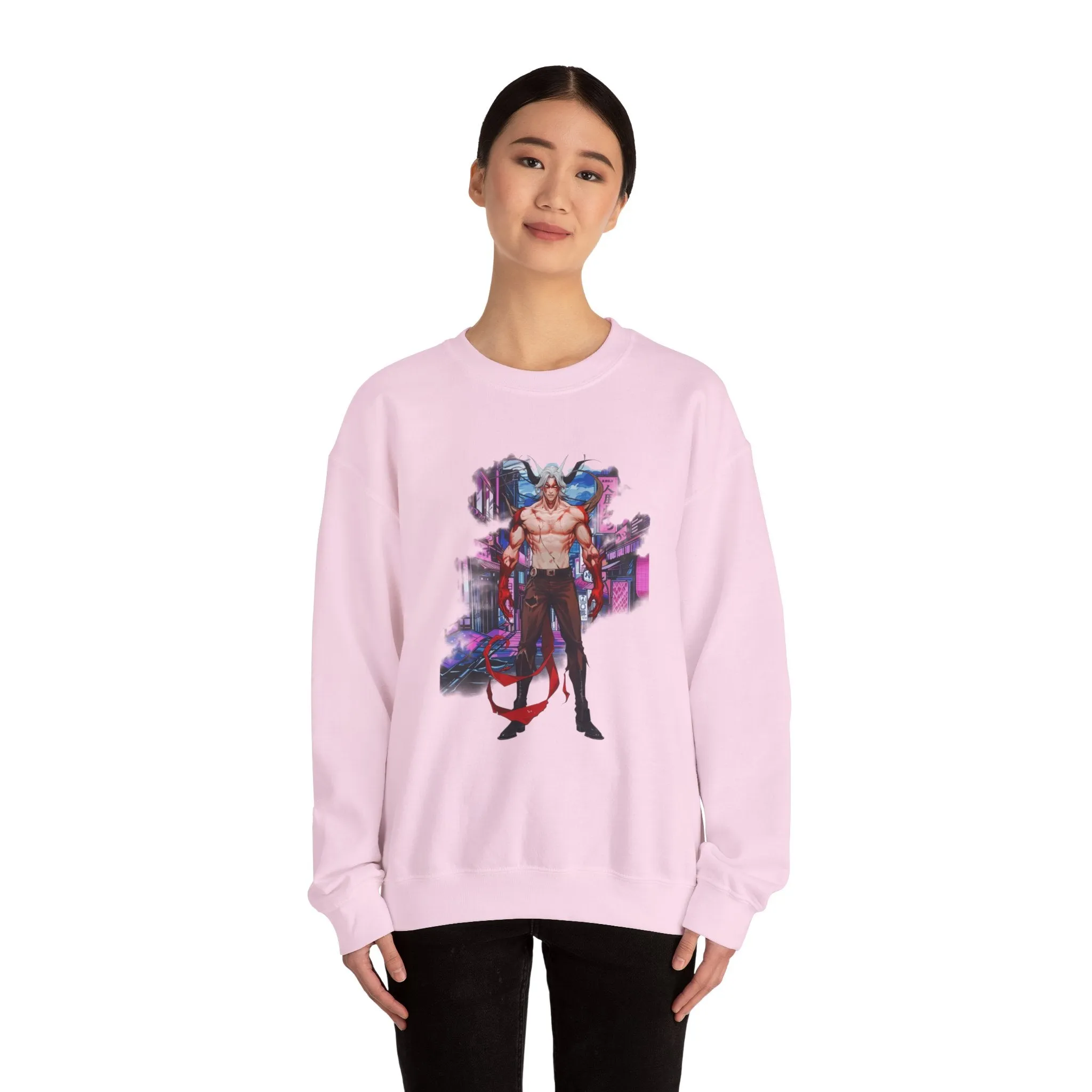 Anime Male Demon Unisex Heavy Blend™ Crewneck Sweatshirt