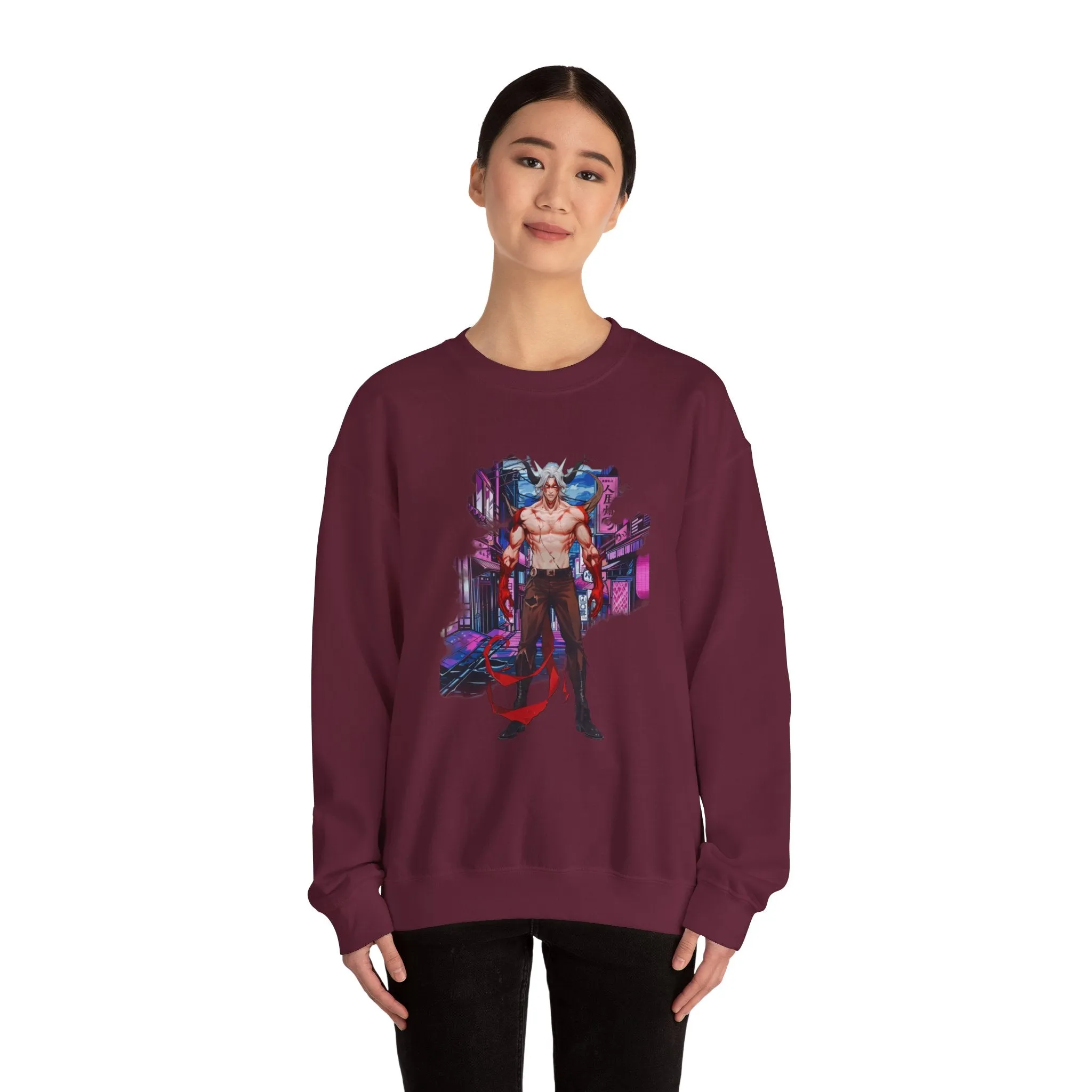 Anime Male Demon Unisex Heavy Blend™ Crewneck Sweatshirt