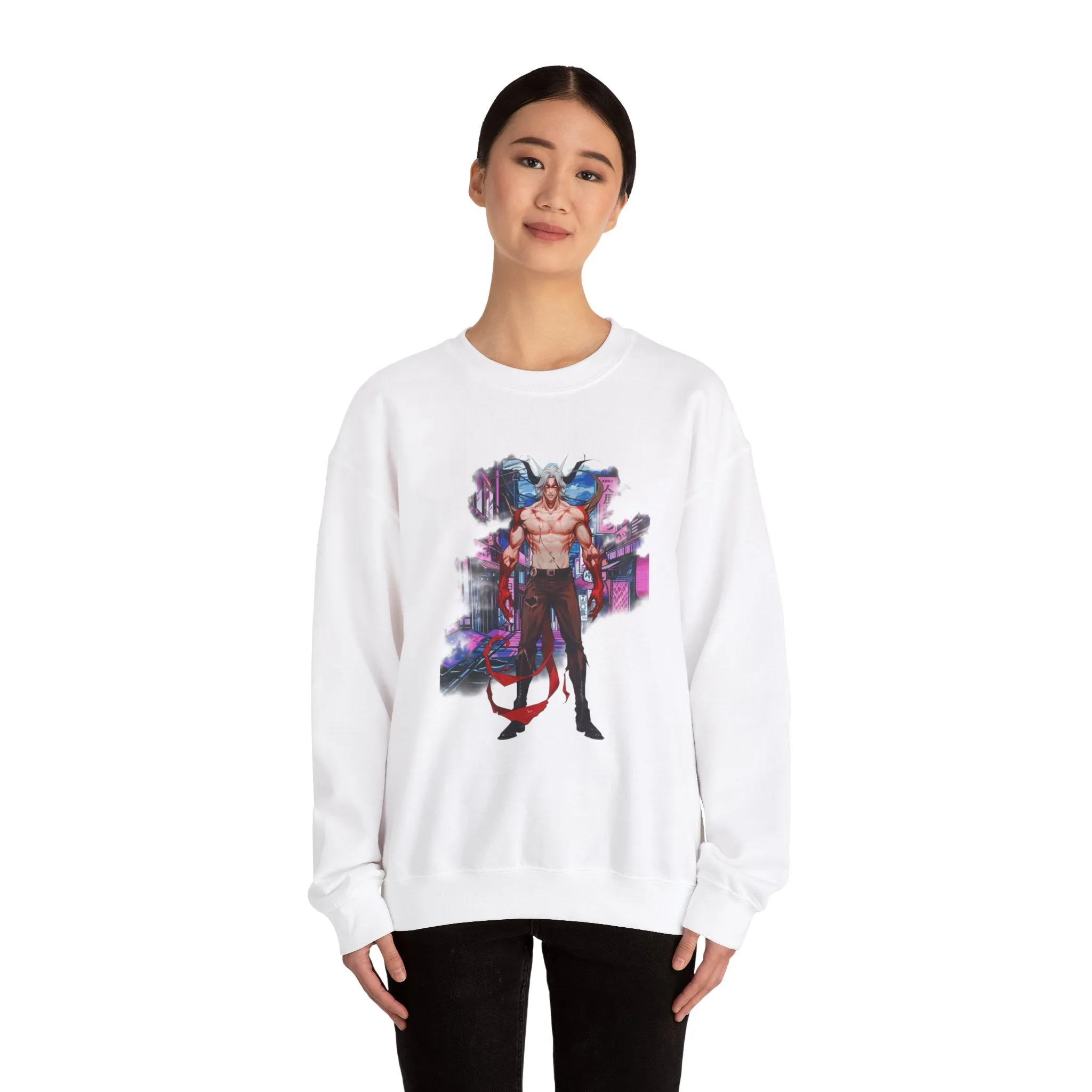 Anime Male Demon Unisex Heavy Blend™ Crewneck Sweatshirt