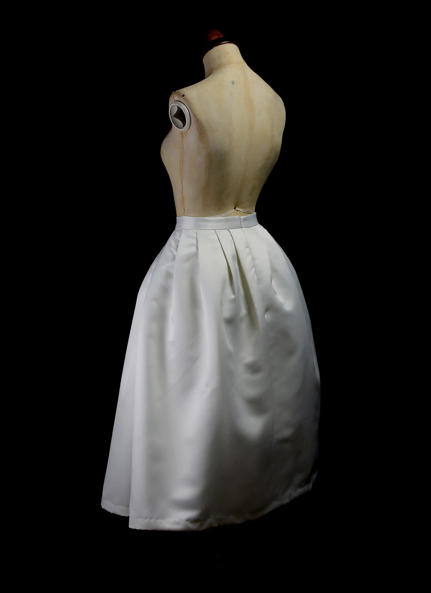 Aurora - Bespoke Silk Satin Pleated Full Skirt