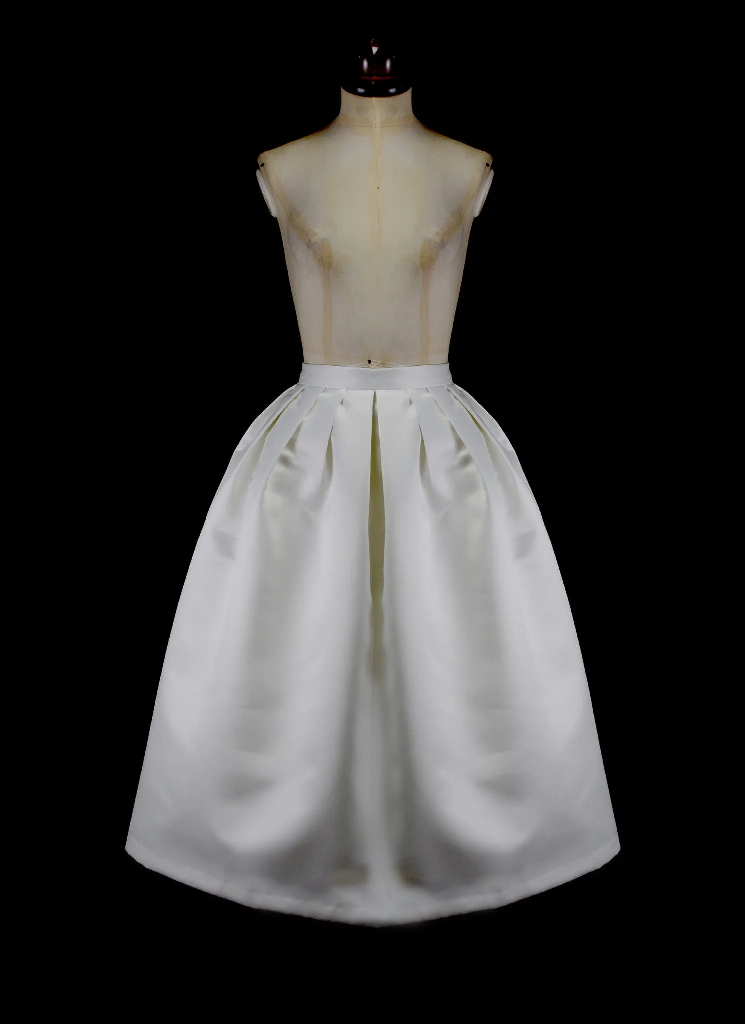 Aurora - Bespoke Silk Satin Pleated Full Skirt