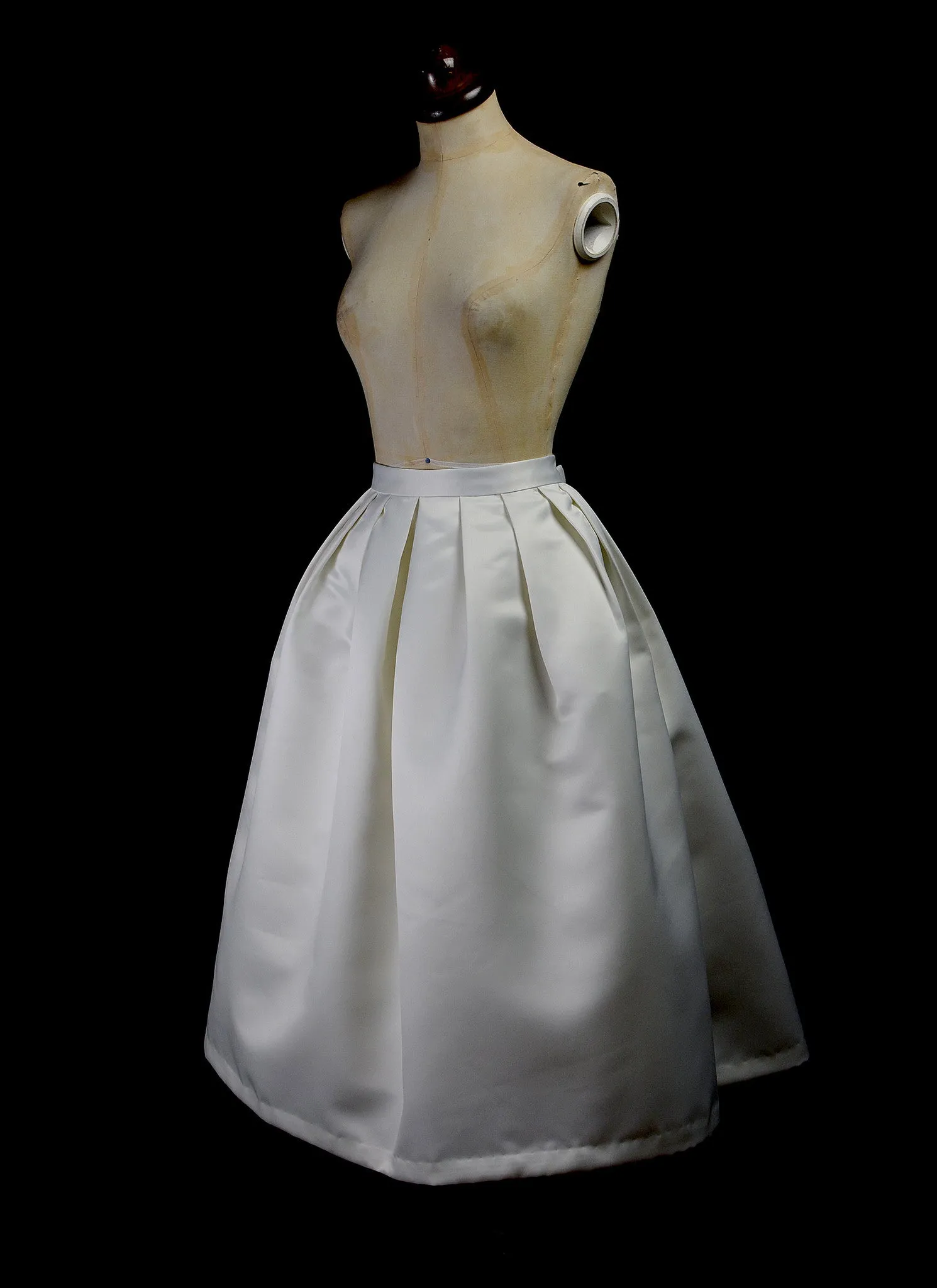 Aurora - Bespoke Silk Satin Pleated Full Skirt