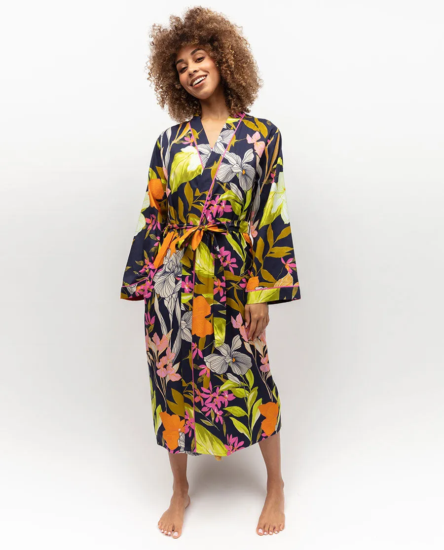 Avery Floral Print Long Dressing Gown