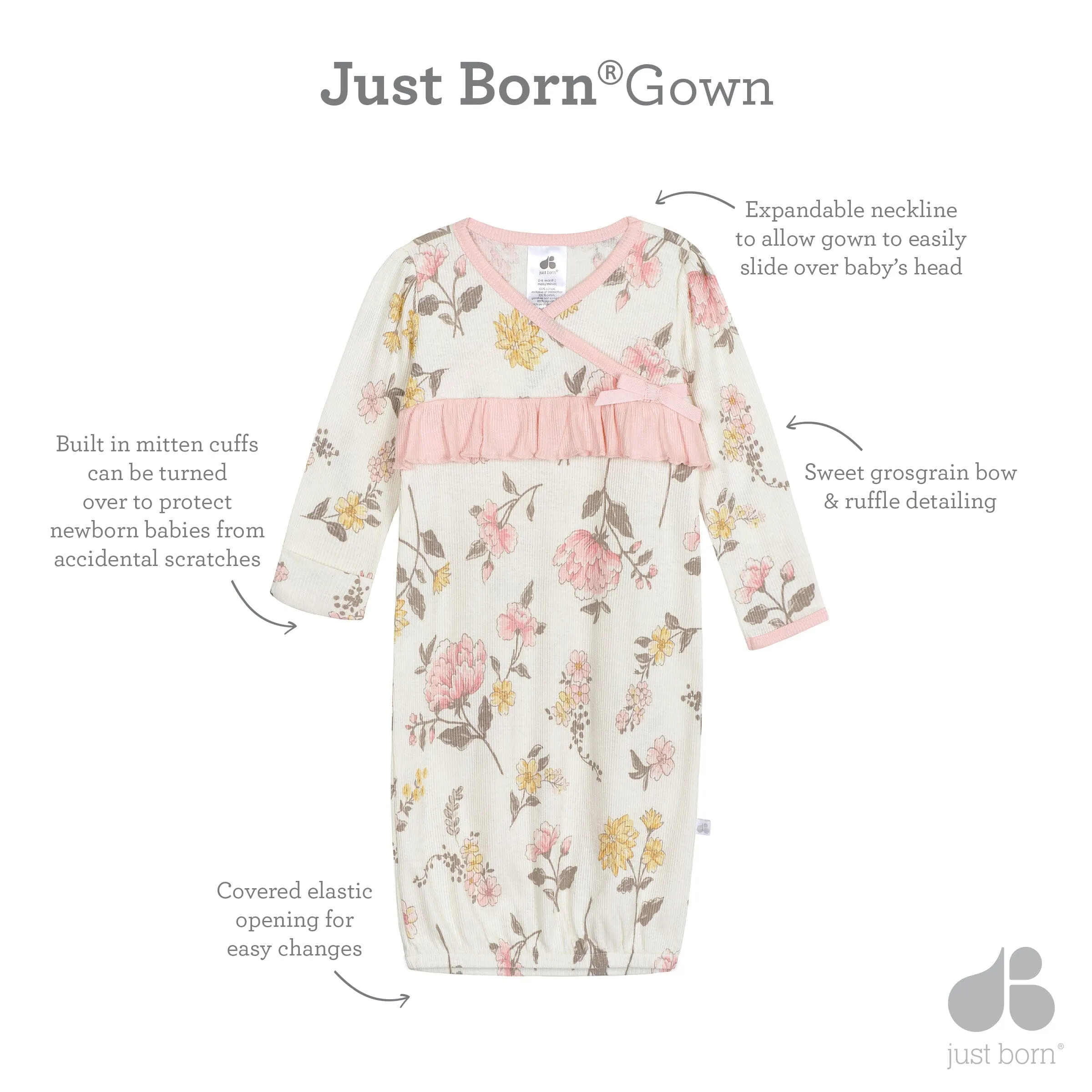 Baby Girls Vintage Floral Gown