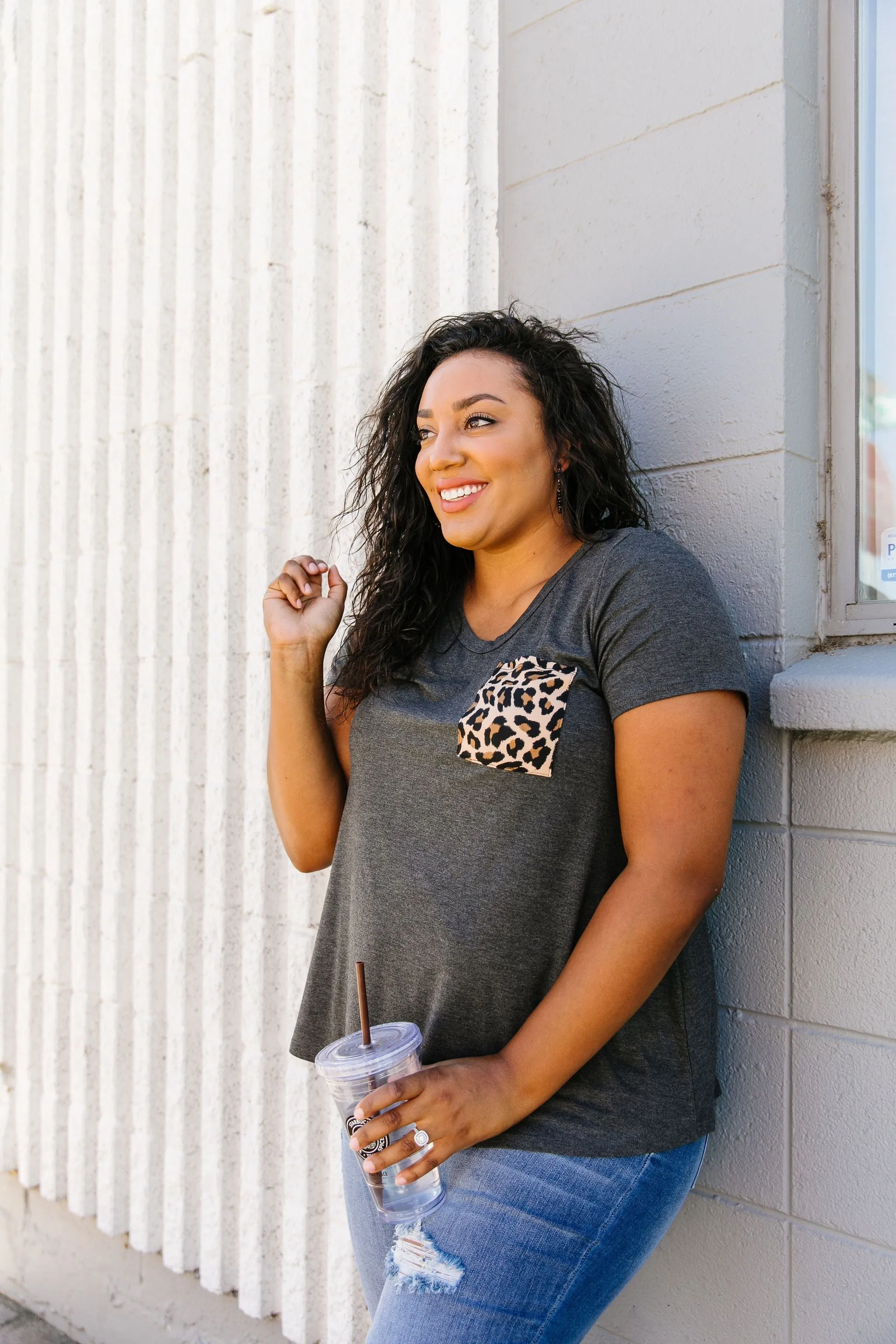 Basic V-neck Tee With A Spot Of Fun