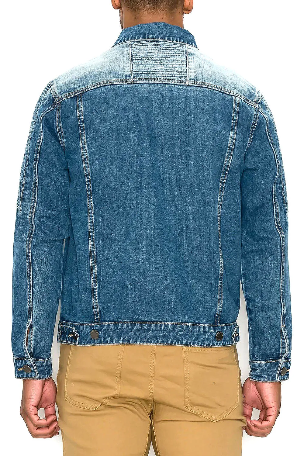 Biker Washed Denim Jacket