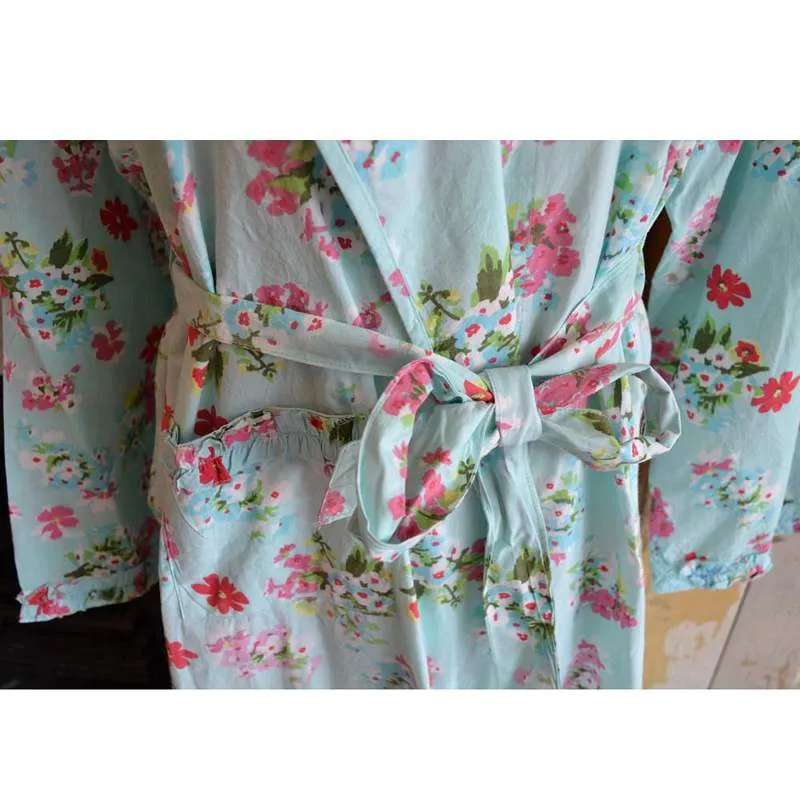 Blue Floral Dressing Gown