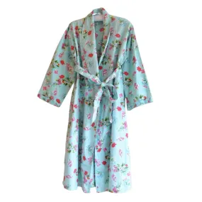 Blue Floral Dressing Gown