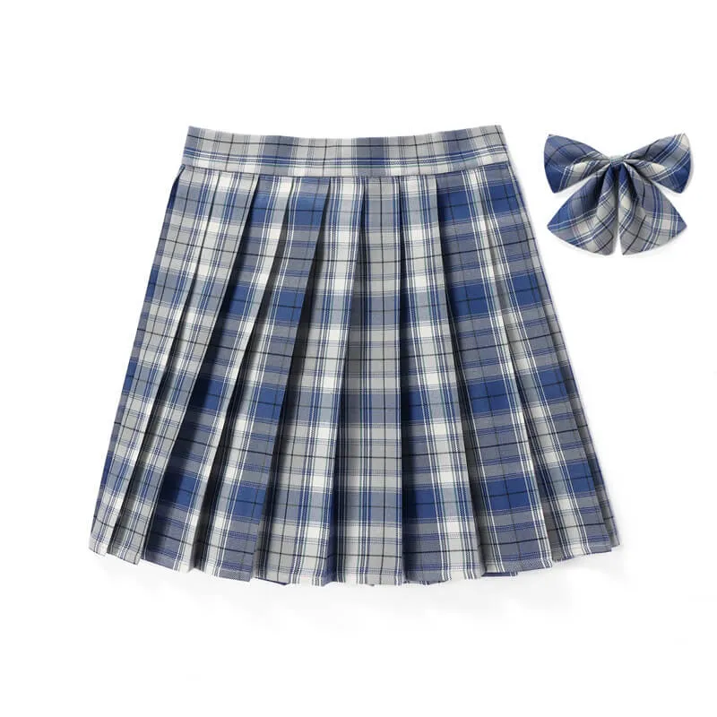 Blue JK vintage plaid uniform skirt