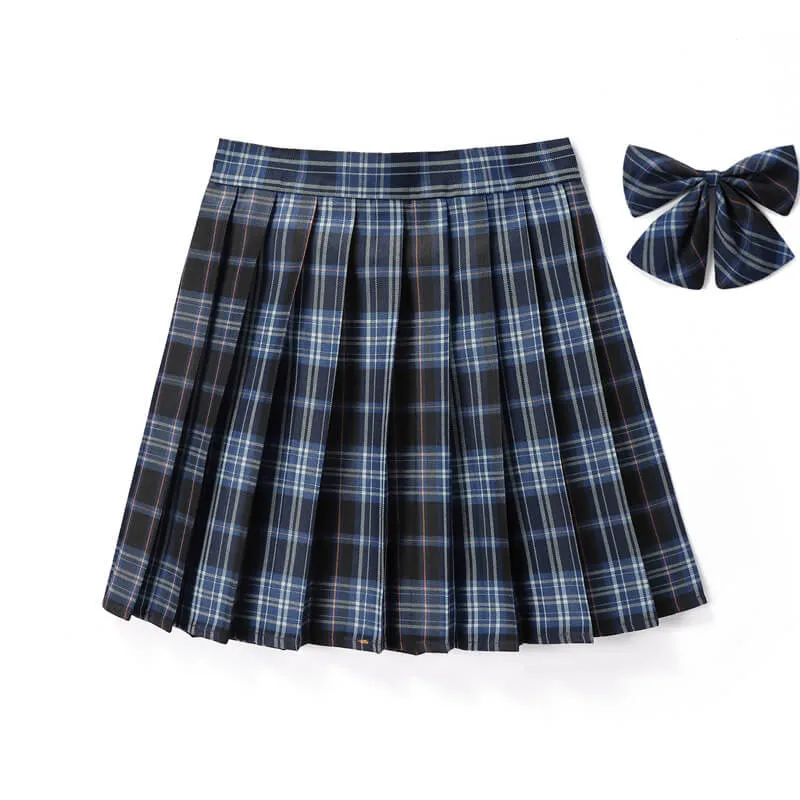 Blue JK vintage plaid uniform skirt