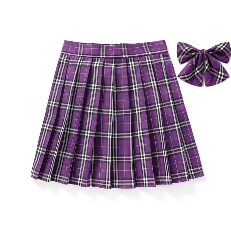 Blue Purple JK vintage plaid seifuku uniform skirt