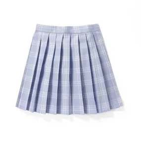 Blue Purple JK vintage plaid seifuku uniform skirt