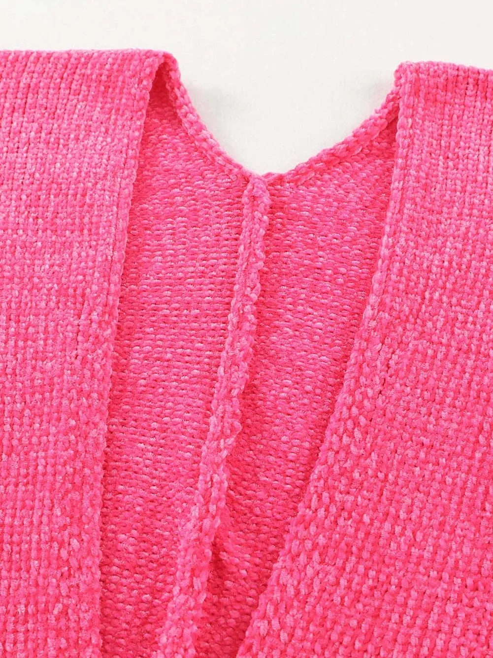 Blush Rose V-Neck Cardigan with Front Pockets