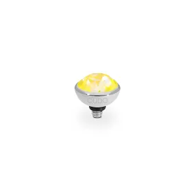 Bottone Silver and Sunshine Delite Crystal Ring Gem Top, 10mm