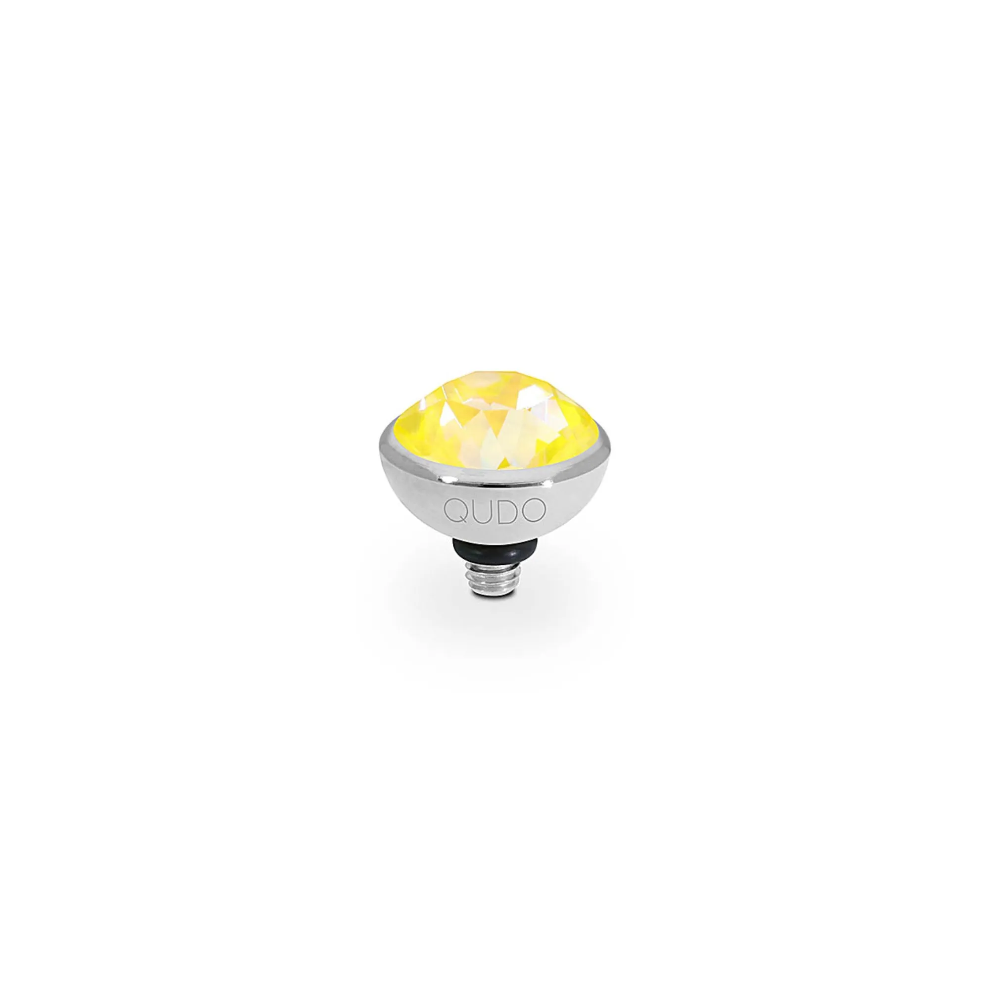 Bottone Silver and Sunshine Delite Crystal Ring Gem Top, 10mm