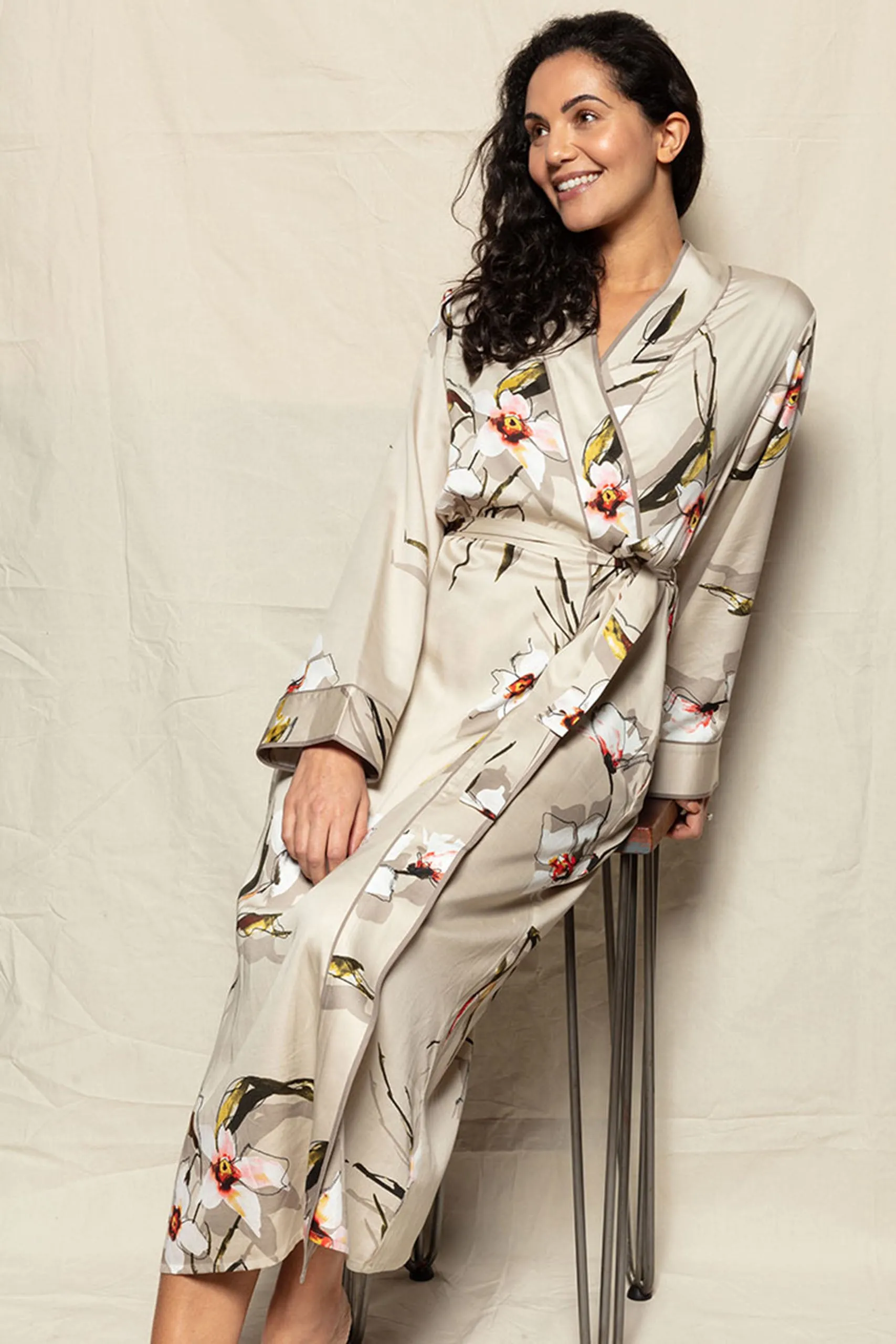 Carnaby Floral Print Long Dressing Gown