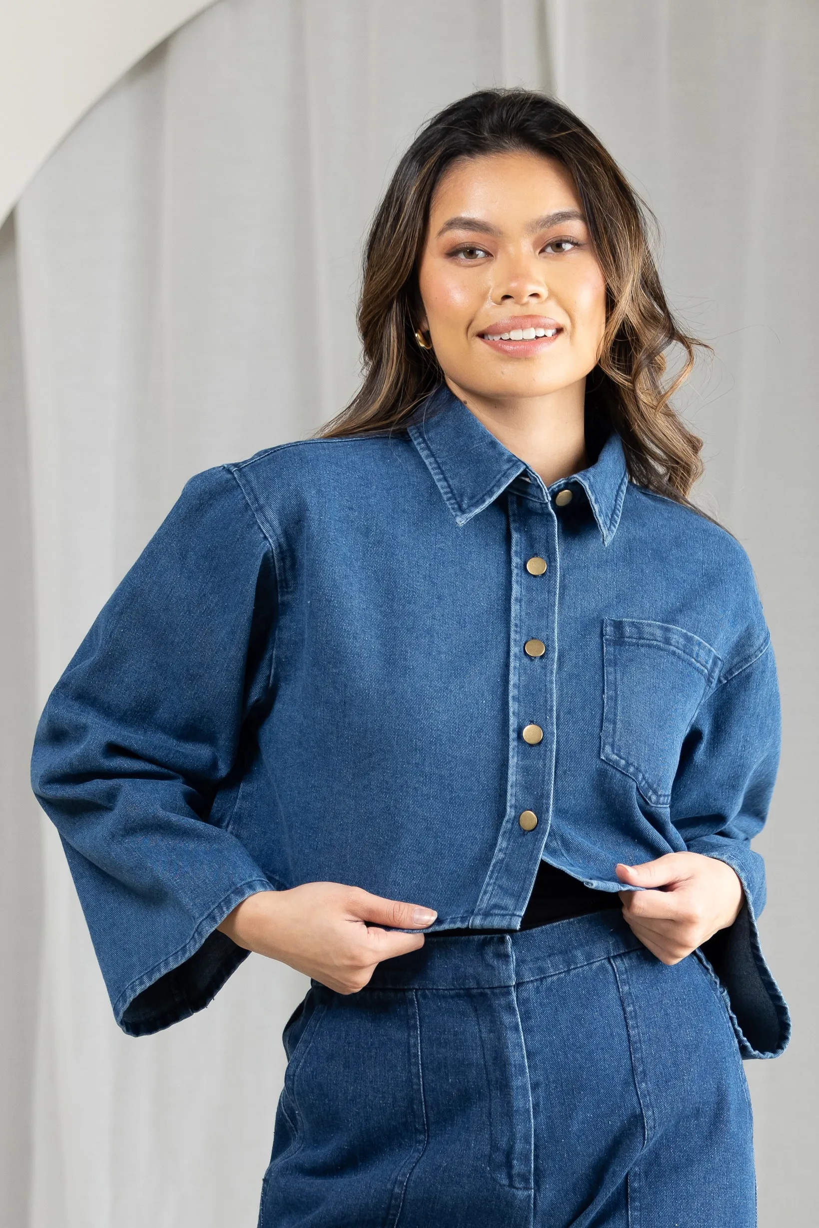 Celine Crop Denim Jacket