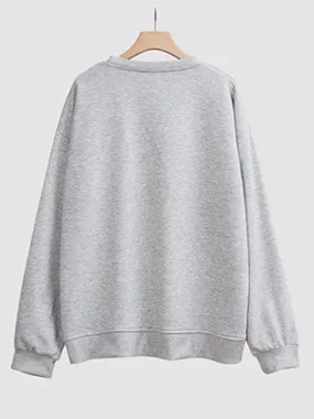 Chic Women's Comfy Printed Sweatshirt for Everyday Style