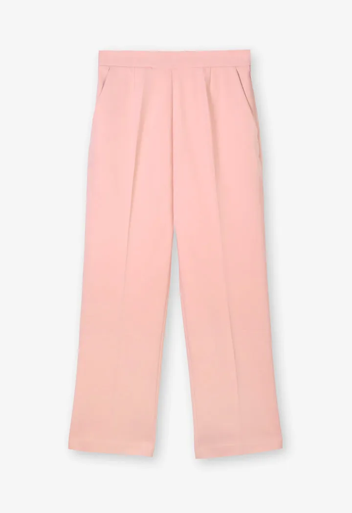 Choice Wide Leg High Waist Trouser Blush