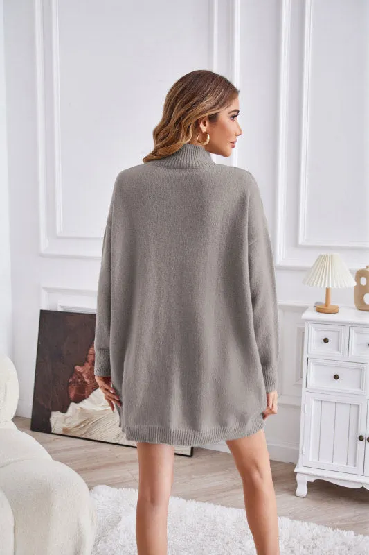 Cozy Knitting High Neck Sweater for Fall