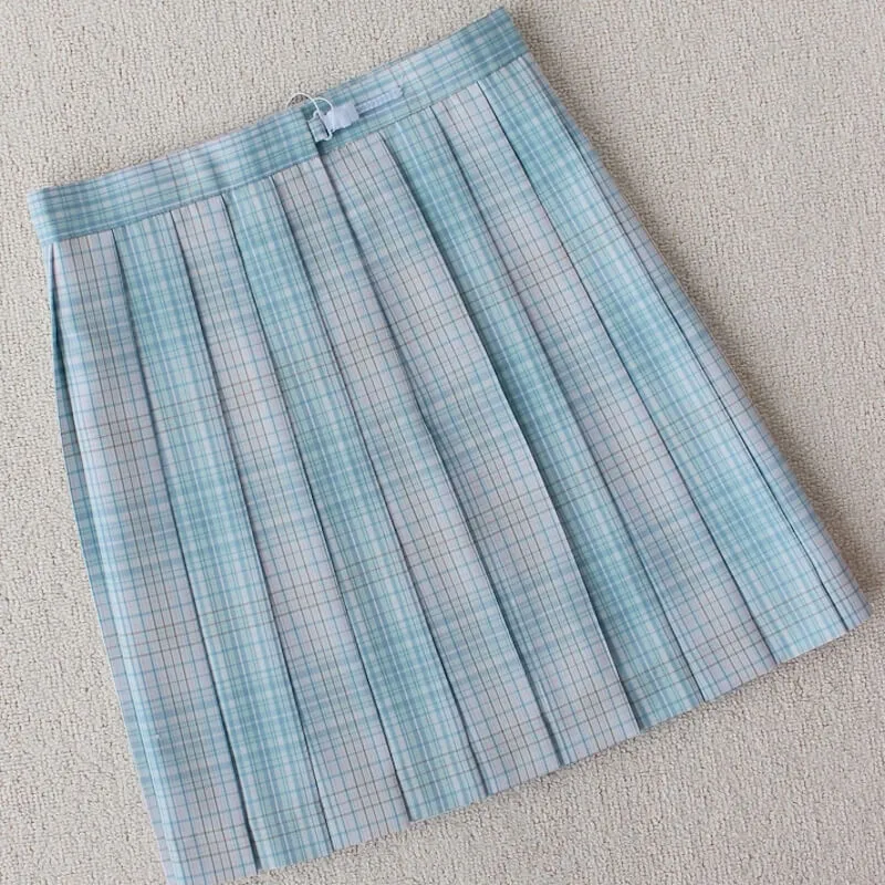 [Fairy Mint] JK vintage plaid uniform skirt