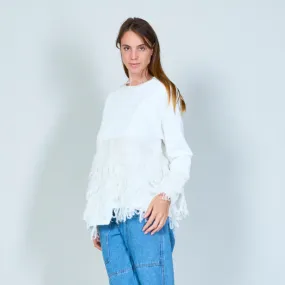 Fashionable fringe sweater wholesale