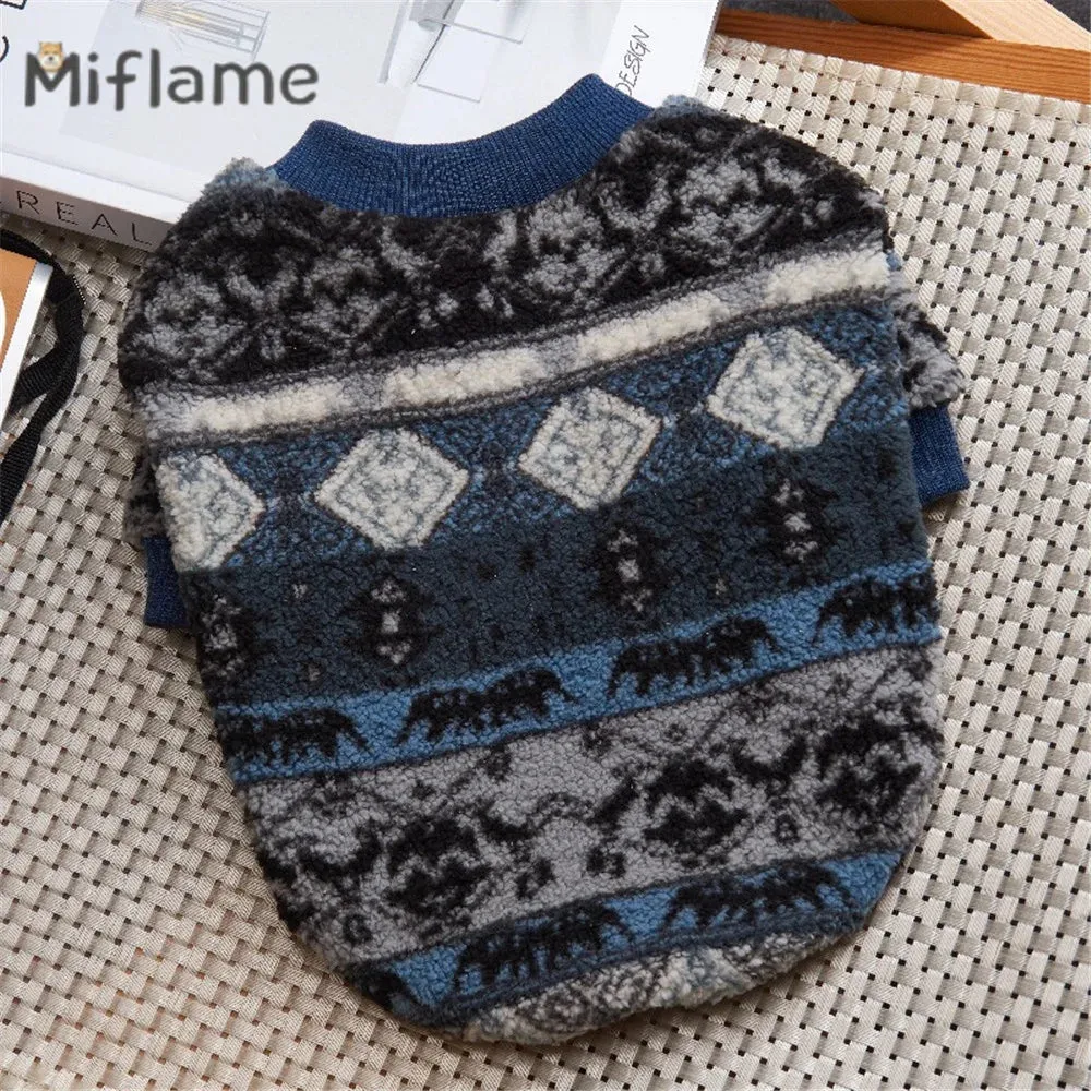 Flannel Pullover Sweater For Small Pet Puppy Kitty