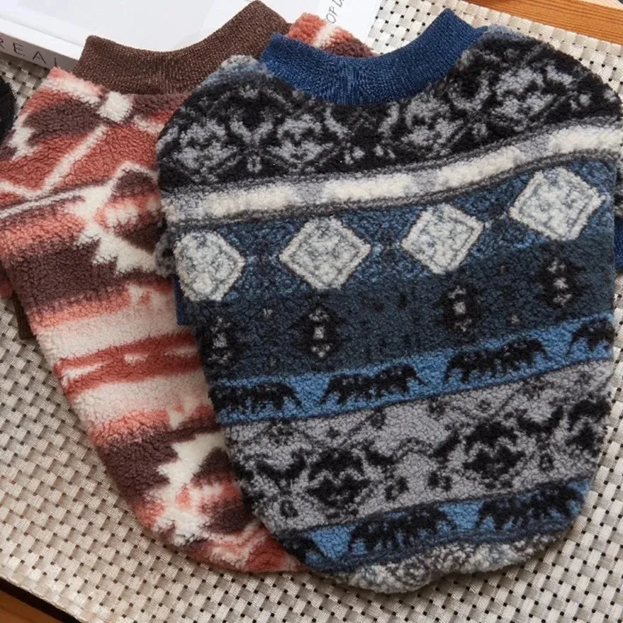 Flannel Pullover Sweater For Small Pet Puppy Kitty