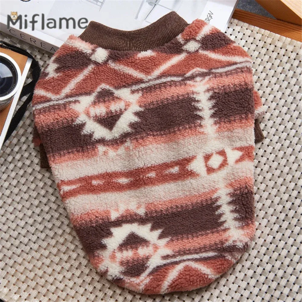 Flannel Pullover Sweater For Small Pet Puppy Kitty