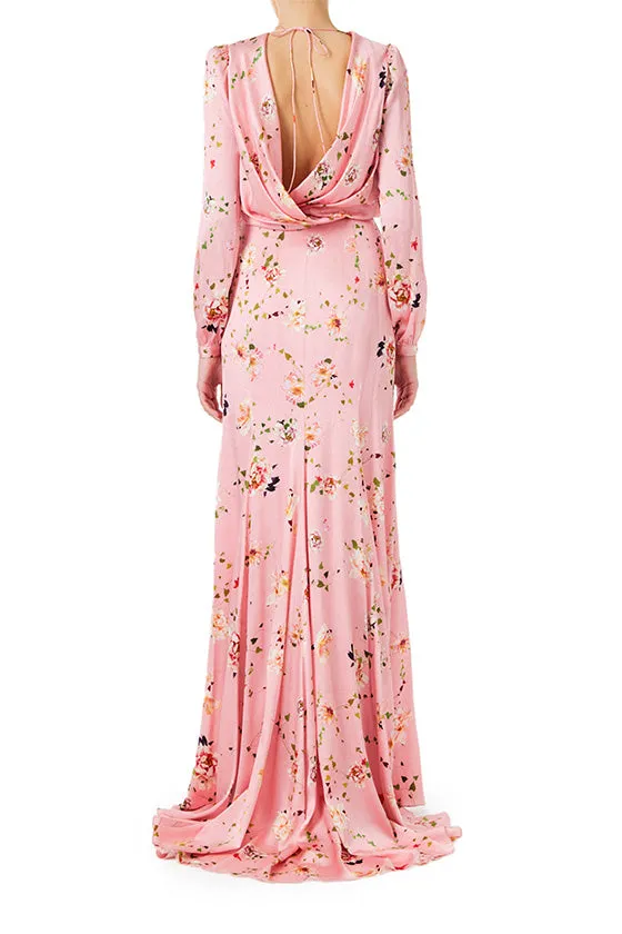 Floral Long Sleeve Gown