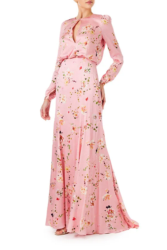 Floral Long Sleeve Gown