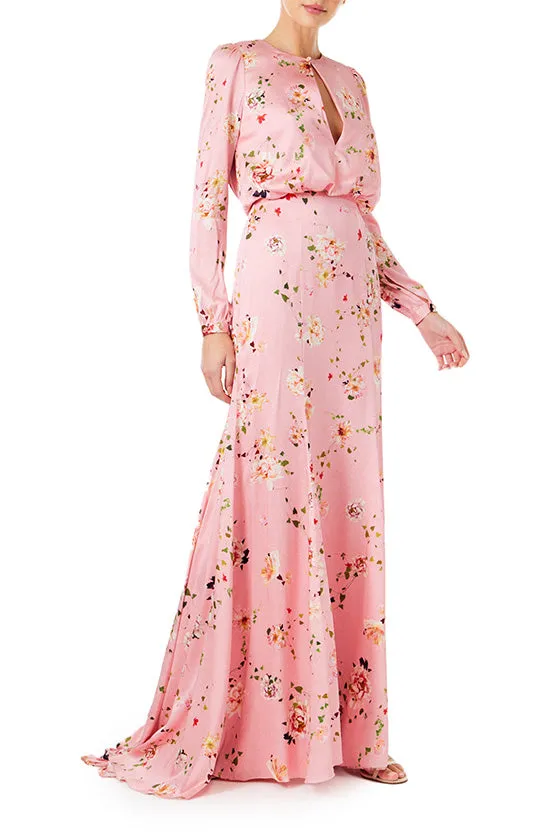 Floral Long Sleeve Gown