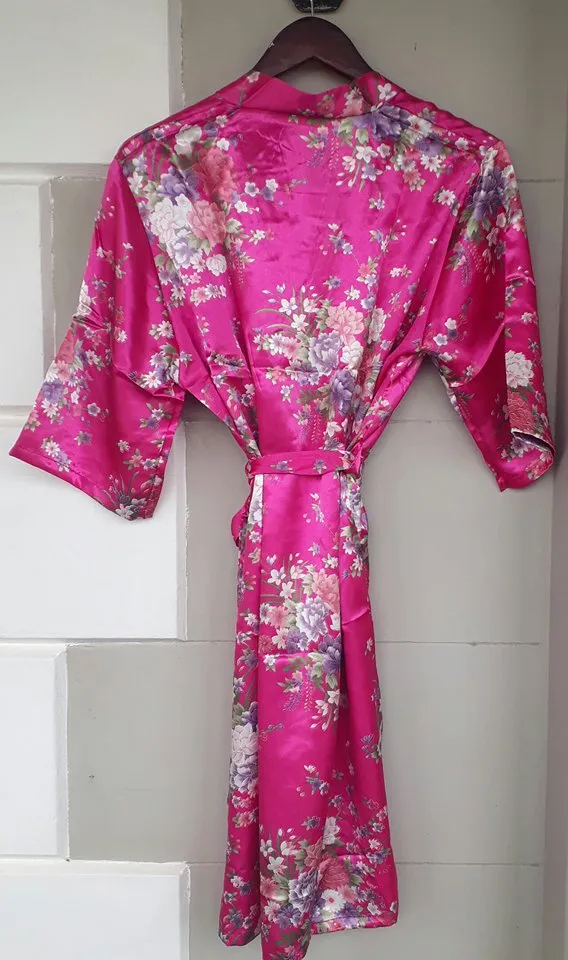 FLORAL SATIN DRESSING GOWNS