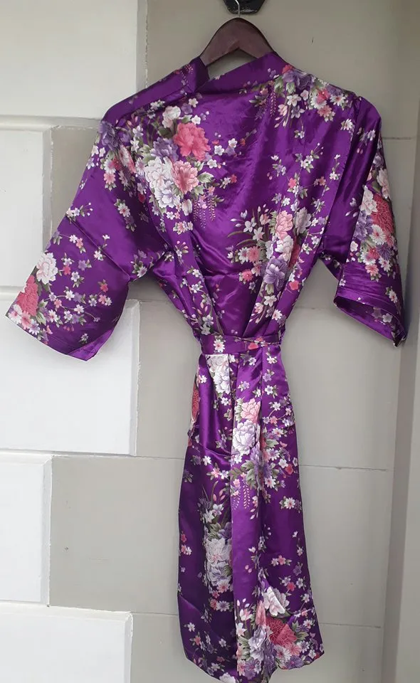 FLORAL SATIN DRESSING GOWNS