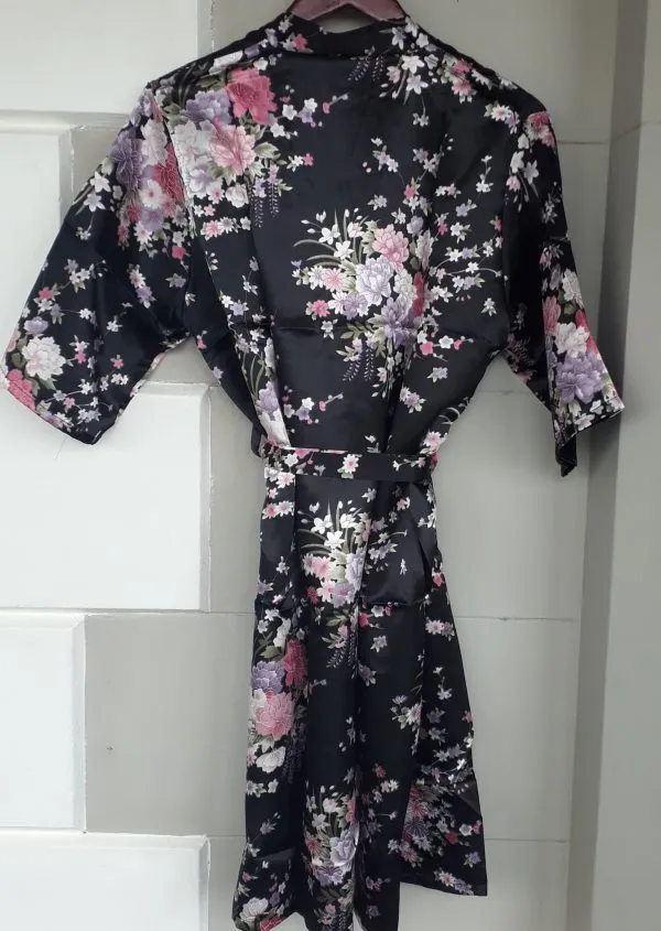 FLORAL SATIN DRESSING GOWNS