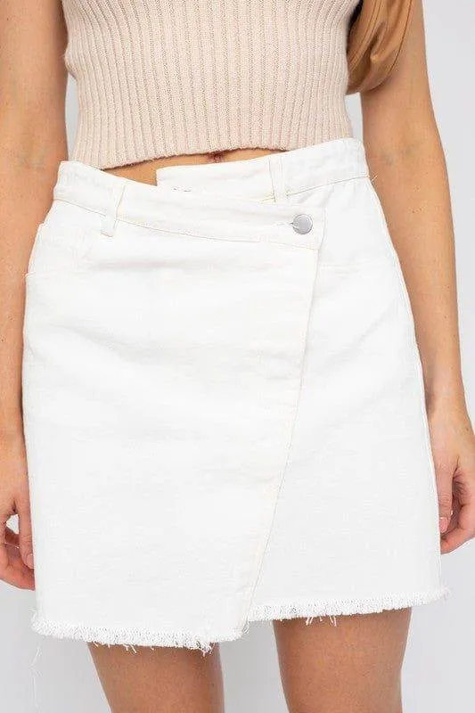 Gilli | White Denim Mini Skirt