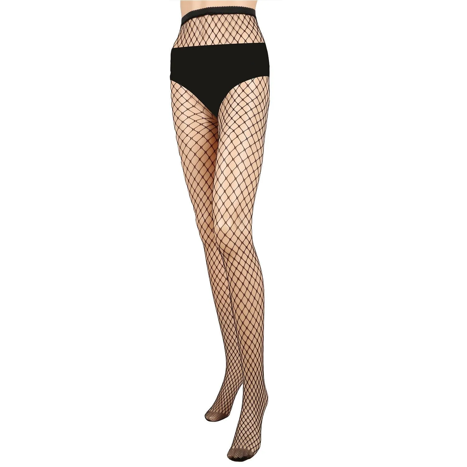 High Waist Pantyhose Stretchy Mesh Hollow Out Stockings