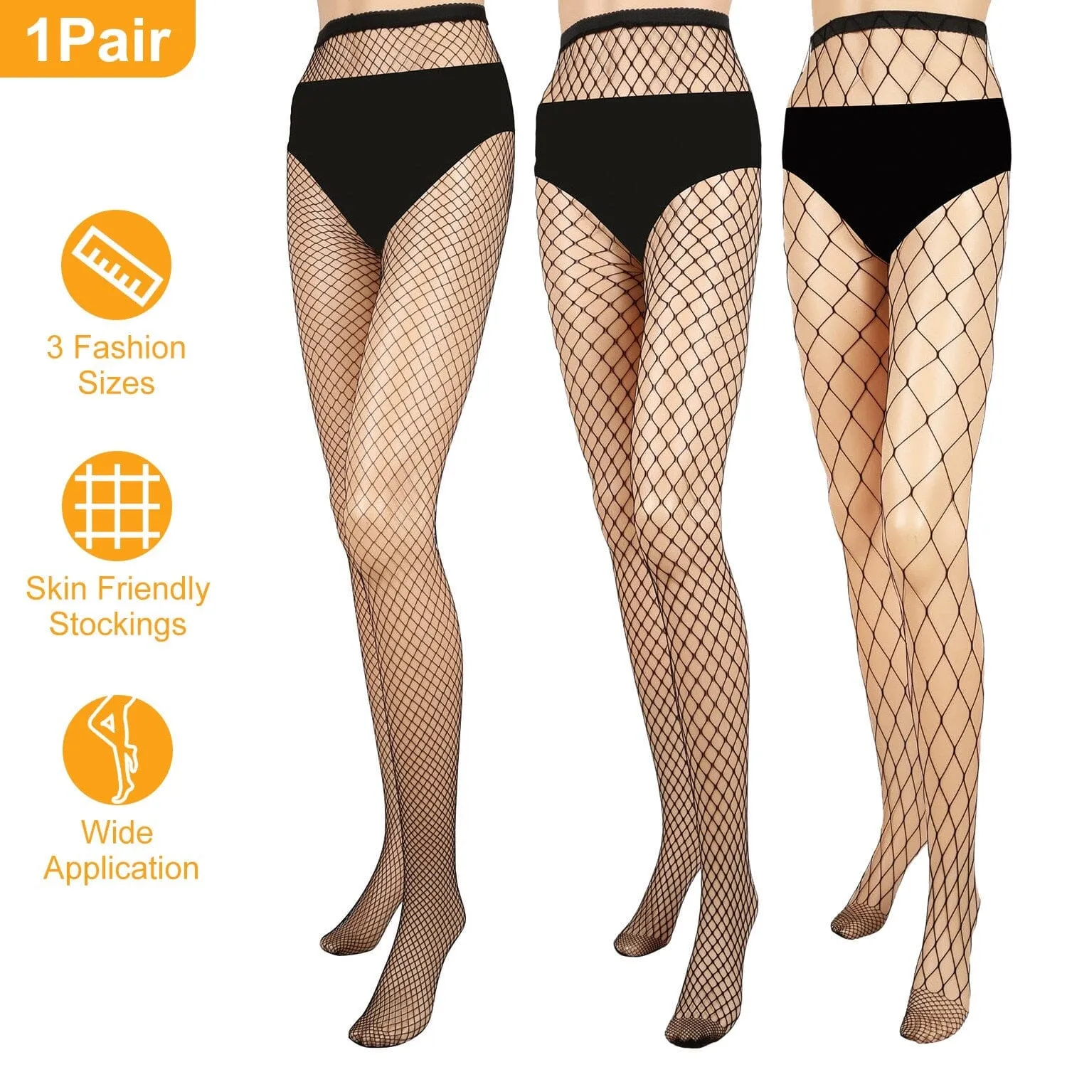 High Waist Pantyhose Stretchy Mesh Hollow Out Stockings